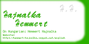 hajnalka hemmert business card